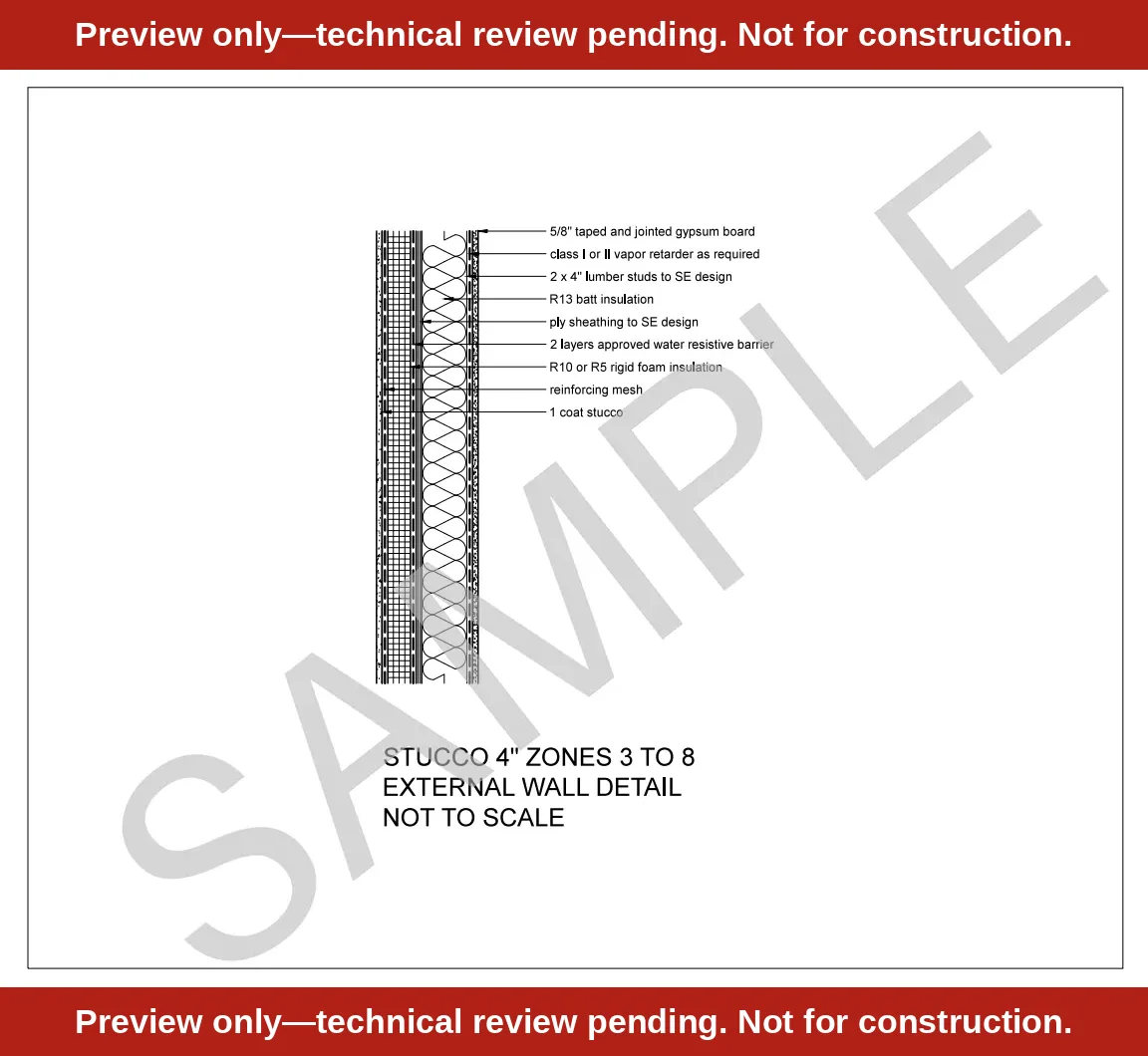 Sample construction detail